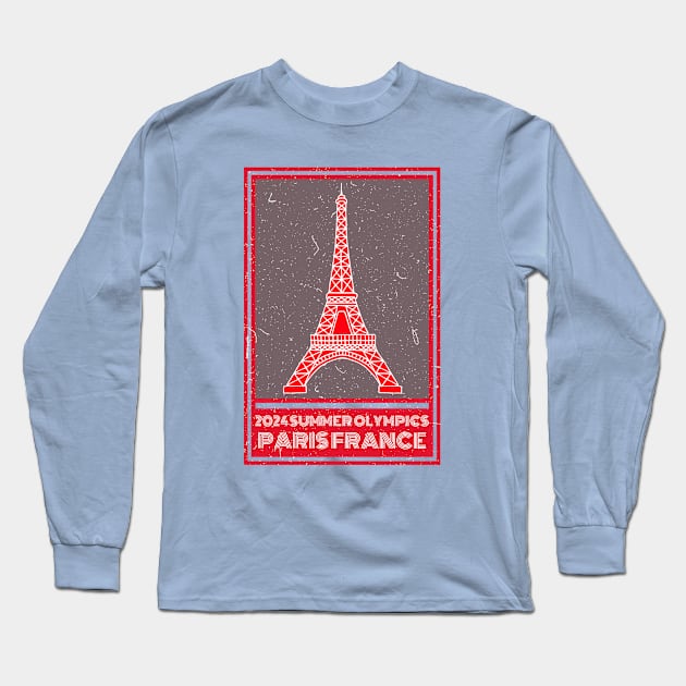 2024 OLYMPICS PARIS FRANCE Long Sleeve T-Shirt by Cult Classics